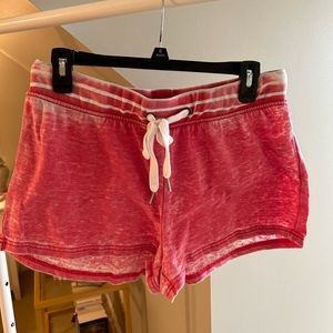 Forever 21 Distressed Red Athletic Sweat Shorts - Women’s Large
